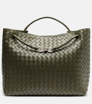 Bottega Veneta Bolso Andiamo Large De Piel Intrecciato - Verde