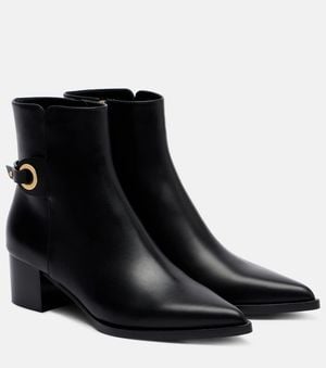 Gianvito Rossi Leather Ankle Boots - Black