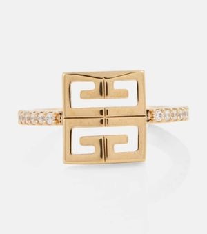 Givenchy Anillo 4G Con Cristales Swarovski - Metálico