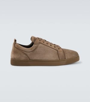 Christian Louboutin Sneakers Louis Junior Aus Veloursleder - Braun