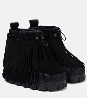 Goldbergh Vergara Fringed Suede Snow Boots - Black