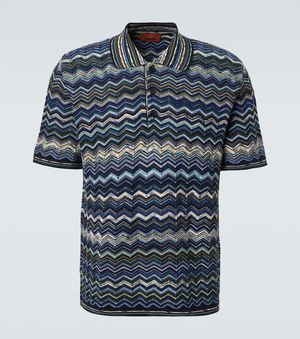 Missoni Polohemd Aus Baumwolle - Blau