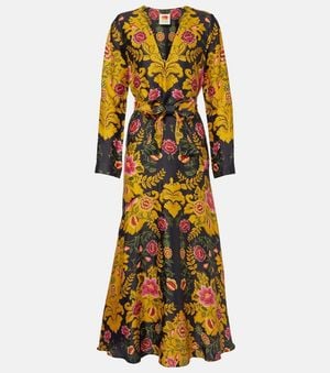 FARM Rio Arabesque Floral Maxi Dress - Yellow