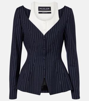 Mugler Jacke Re/Edit Les Salades Aus Wolle - Blau