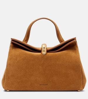 Jacquemus Henkeltasche Valerie Small Aus Veloursleder - Braun