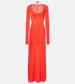 SIR. Valejo Halter Knit Maxi Dress - Red
