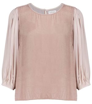 Velvet Blouse Elise En Velours Et Soie - Multicolore