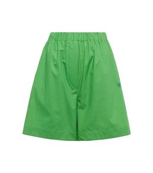 Nanushka Megan Cotton Poplin Shorts - Green