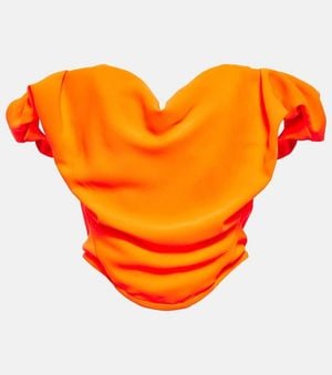 Vivienne Westwood Sunday Off-shoulder Crepe Corset Top - Orange