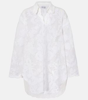 Juliet Dunn Chemise Brodee En Coton - Blanc