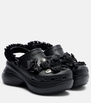 Balenciaga X Crocs Jibbitz Platform Mules - Black