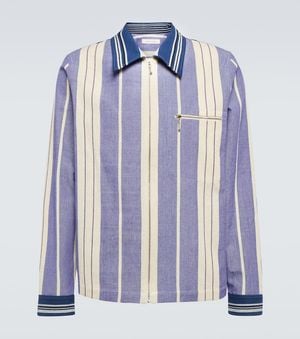 Wales Bonner Atlantic Striped Cotton Twill Jacket - Blue