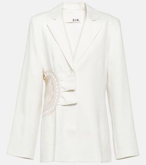 SIR. Blazer Atacama En Mezcla De Lino - Blanco