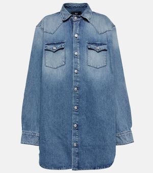 3x1 Camicia Di Jeans Oversize Stefy - Blu