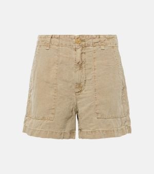 Velvet Fallon Linen Shorts - Natural