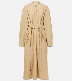 Lemaire Belted Cotton Shirt Dress - Natural