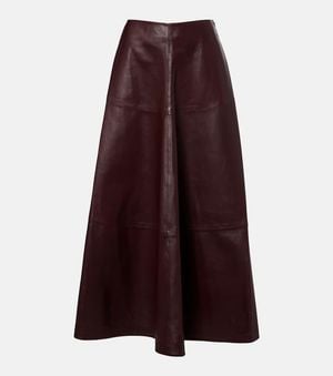 Altuzarra Varda Leather Maxi Skirt - Purple