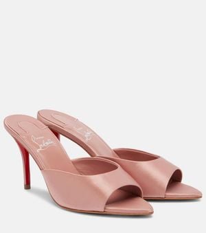 Christian Louboutin Pantoletten Miss Z 80 Aus Satin - Pink