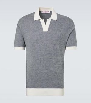 Orlebar Brown Polohemd Horton Aus Wolle Und Baumwolle - Grau