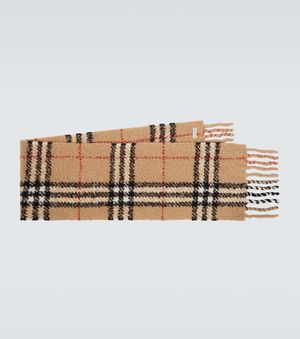 Burberry Schal Check Aus Boucle - Natur