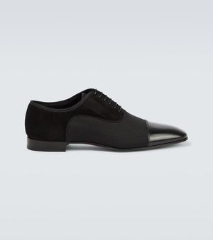 Christian Louboutin Zapatos Oxford Greggo De Piel Y Ante - Negro