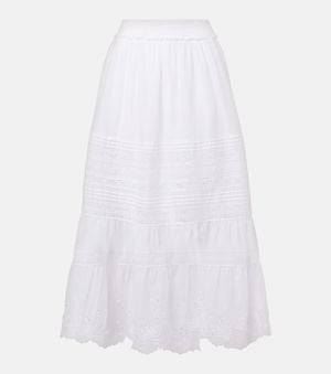 Polo Ralph Lauren Cotton Poplin Maxi Skirt - White