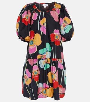 Velvet Robe Rachel En Coton Et Soie A Fleurs - Multicolore