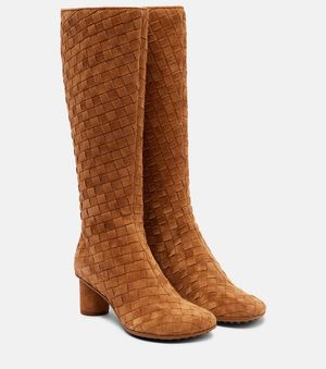 Bottega Veneta Stiefel Atomic 50 Aus Veloursleder - Braun