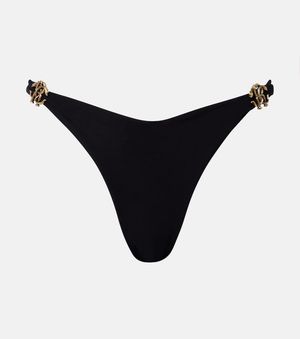Roberto Cavalli Braga De Bikini Con Logo - Negro