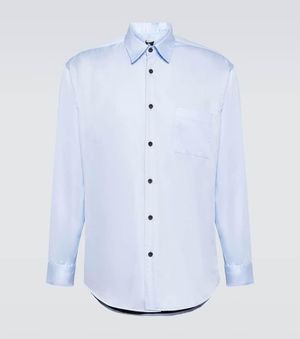 GR10K Hemd Aus Baumwollpopeline - Blau