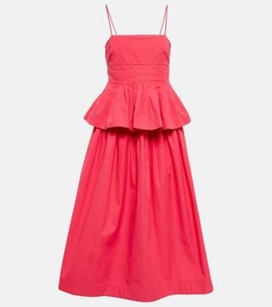 Co. Pleated Tton Midi Dress - Pink