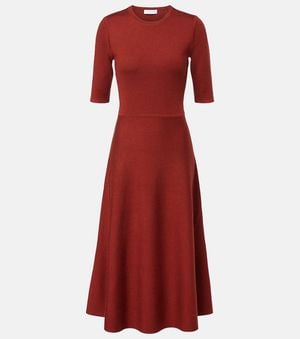 Gabriela Hearst Wool, Cashmere, And Silk Maxi Dress - Red