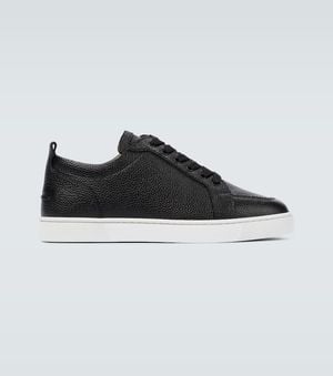 Christian Louboutin Rantulow Flat Leather Sneakers - Black