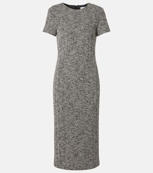 Max Mara Giugno Cotton And Wool-Blend Midi Dress - Gray