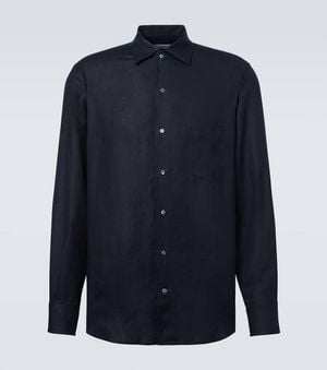 Loro Piana Andre Linen Shirt - Blue