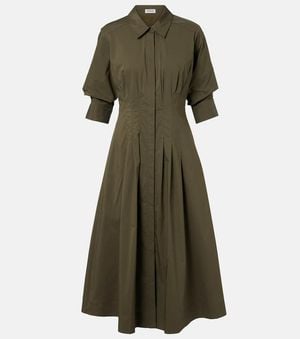 Jonathan Simkhai Jazz Cotton-Blend Poplin Shirt Dress - Green