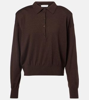 Frankie Shop Croydon Wool-Blend Polo Jumper - Brown