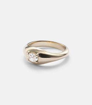STONE AND STRAND Anillo Para Menique Essential De Oro De 14 Ct Con Diamante - Blanco