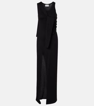 Coperni Layered Cotton-Blend Jersey Maxi Dress - Black