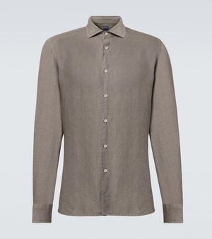 Fedeli Linen Shirt - Grey