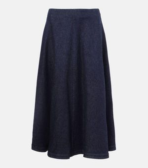 Altuzarra Varda Denim Midi Skirt - Blue