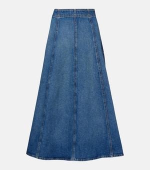 Ulla Johnson Uma Denim Midi Skirt - Blue