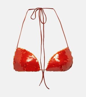 LAQUAN SMITH Bh Mit Pailletten - Rot