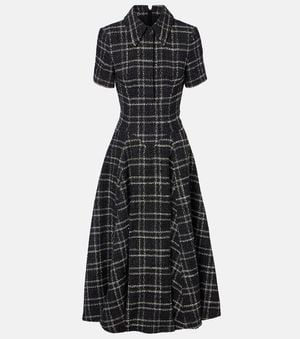 Emilia Wickstead Jody Checked Midi Dress - Black
