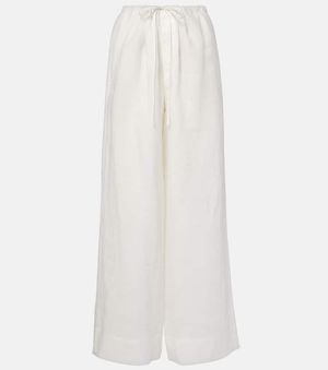 SIR. Weite Mid-Rise-Hose Rosalia Aus Ramie - Weiß