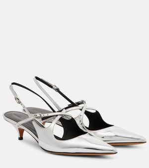 Proenza Schouler Slingback-Pumps Slash 40 Aus Metallic-Leder - Mettallic