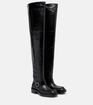 Saint Laurent Overknee-Stiefel Joe Aus Leder - Schwarz