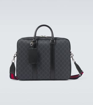 Gucci Gg Canvas Briefcase - Black