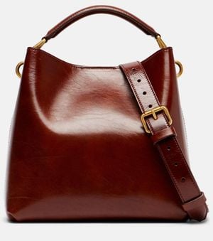 Dries Van Noten Grip Small Leather Tote Bag - Red