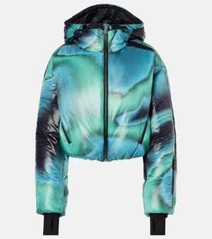 Aztech Mountain Daisy Cropped Down Ski Jacket - Blue